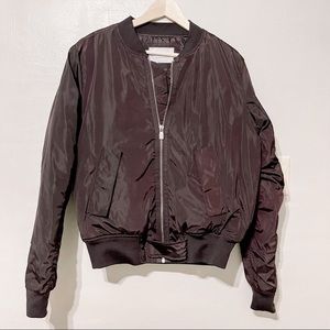 Eleven Paris La Collection Mens Bomber Jacket Zippers Purple Size L